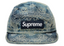 Supreme Bandana Jacquard Denim Camp Cap Blue