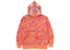 BAPE Marbling Camo Shark Relaxed Fit Full Zip Hoodie Orange